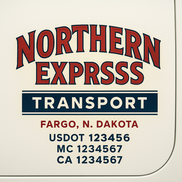 Custom Truck Door Decal Sticker Lettering For Semi-Trucks, Work Trucks, Box Trucks For USDOT Compliance