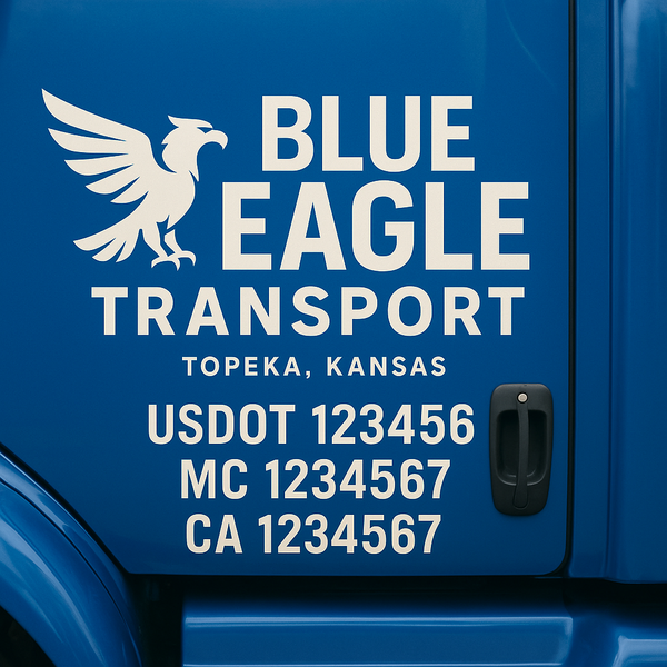 Custom Truck Door Decal Sticker Lettering For Semi-Trucks, Work Trucks, Box Trucks For USDOT Compliance
