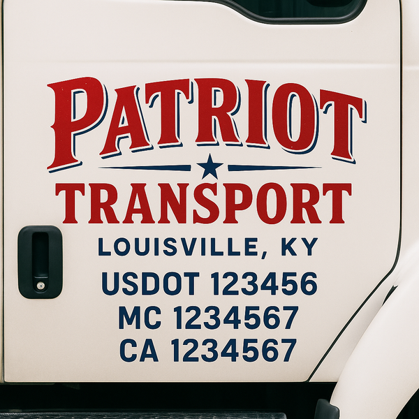 Custom Truck Door Decal Sticker Lettering For Semi-Trucks, Work Trucks, Box Trucks For USDOT Compliance