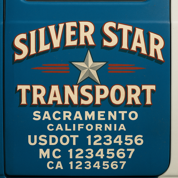 Custom Truck Door Decal Sticker Lettering For Semi-Trucks, Work Trucks, Box Trucks For USDOT Compliance