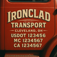 Custom Truck Door Decal Sticker Lettering For Semi-Trucks, Work Trucks, Box Trucks For USDOT Compliance
