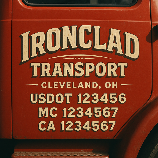 Custom Truck Door Decal Sticker Lettering For Semi-Trucks, Work Trucks, Box Trucks For USDOT Compliance
