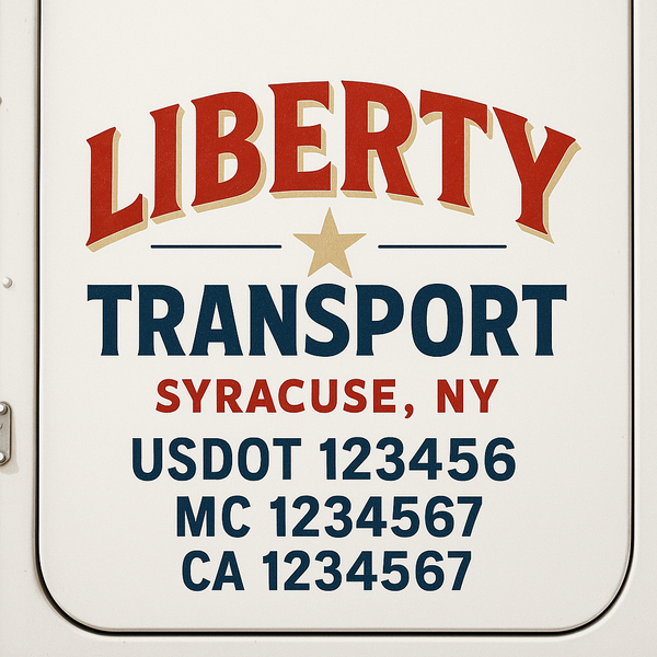 Custom Truck Door Decal Sticker Lettering For Semi-Trucks, Work Trucks, Box Trucks For USDOT Compliance