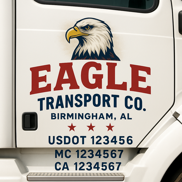 Custom Truck Door Decal Sticker Lettering For Semi-Trucks, Work Trucks, Box Trucks For USDOT Compliance