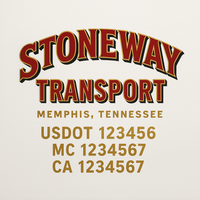Custom Truck Door Decal Sticker Lettering For Semi-Trucks, Work Trucks, Box Trucks For USDOT Compliance