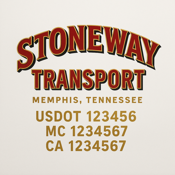 Custom Truck Door Decal Sticker Lettering For Semi-Trucks, Work Trucks, Box Trucks For USDOT Compliance