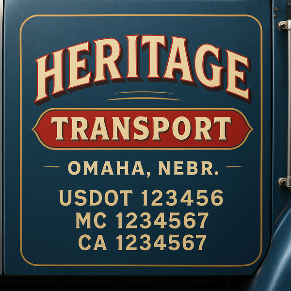 Custom Truck Door Decal Sticker Lettering For Semi-Trucks, Work Trucks, Box Trucks For USDOT Compliance