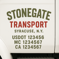 Custom Truck Door Decal Sticker Lettering For Semi-Trucks, Work Trucks, Box Trucks For USDOT Compliance