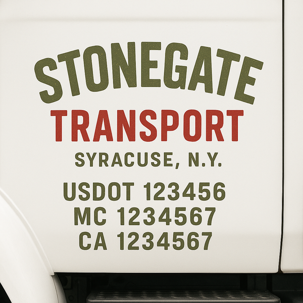 Custom Truck Door Decal Sticker Lettering For Semi-Trucks, Work Trucks, Box Trucks For USDOT Compliance