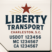 Custom Truck Door Decal Sticker Lettering For Semi-Trucks, Work Trucks, Box Trucks For USDOT Compliance
