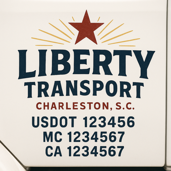 Custom Truck Door Decal Sticker Lettering For Semi-Trucks, Work Trucks, Box Trucks For USDOT Compliance