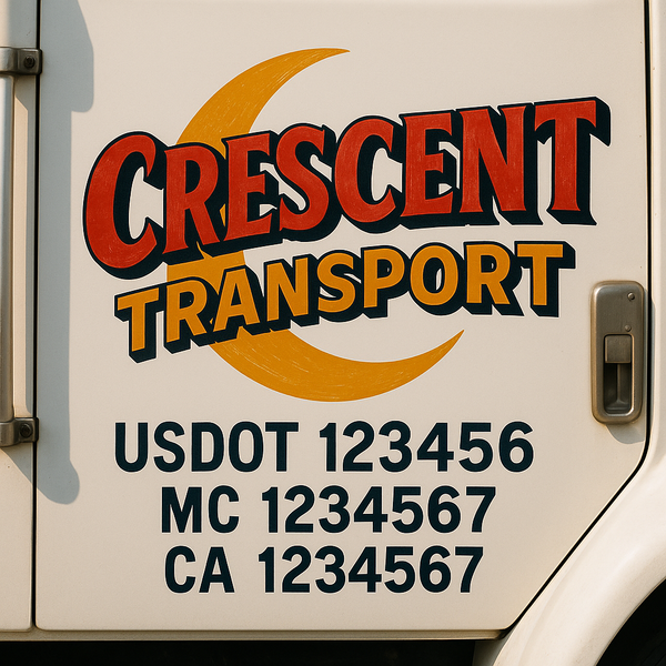 Custom Truck Door Decal Sticker Lettering For Semi-Trucks, Work Trucks, Box Trucks For USDOT Compliance