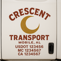 Custom Truck Door Decal Sticker Lettering For Semi-Trucks, Work Trucks, Box Trucks For USDOT Compliance