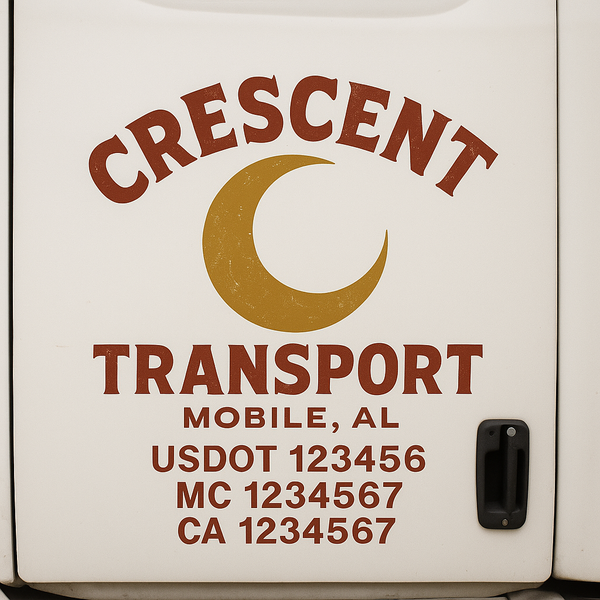 Custom Truck Door Decal Sticker Lettering For Semi-Trucks, Work Trucks, Box Trucks For USDOT Compliance