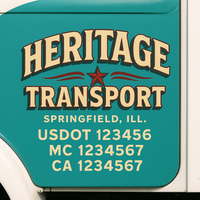 Custom Truck Door Decal Sticker Lettering For Semi-Trucks, Work Trucks, Box Trucks For USDOT Compliance