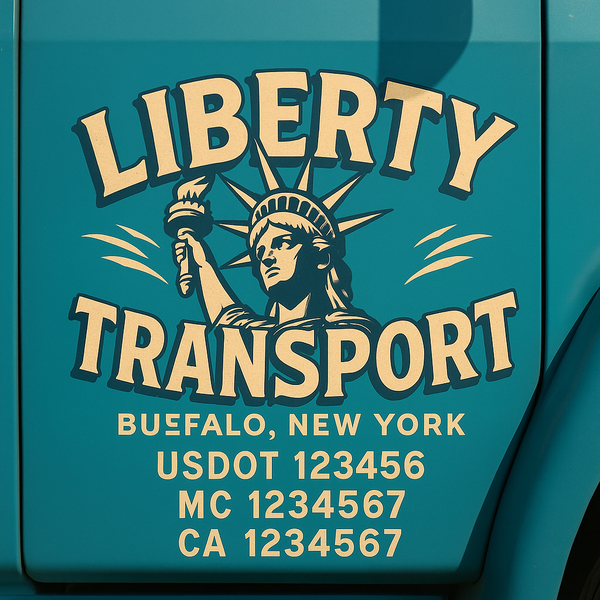 Custom Truck Door Decal Sticker Lettering For Semi-Trucks, Work Trucks, Box Trucks For USDOT Compliance