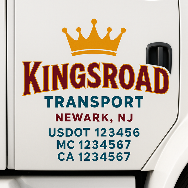 Custom Truck Door Decal Sticker Lettering For Semi-Trucks, Work Trucks, Box Trucks For USDOT Compliance