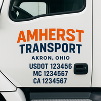 Custom Truck Door Decal Sticker Lettering For Semi-Trucks, Work Trucks, Box Trucks For USDOT Compliance