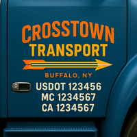 Custom Truck Door Decal Sticker Lettering For Semi-Trucks, Work Trucks, Box Trucks For USDOT Compliance