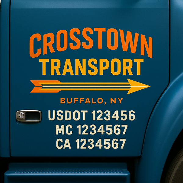 Custom Truck Door Decal Sticker Lettering For Semi-Trucks, Work Trucks, Box Trucks For USDOT Compliance