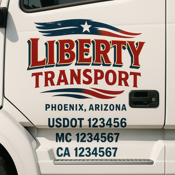 Custom Truck Door Decal Sticker Lettering For Semi-Trucks, Work Trucks, Box Trucks For USDOT Compliance