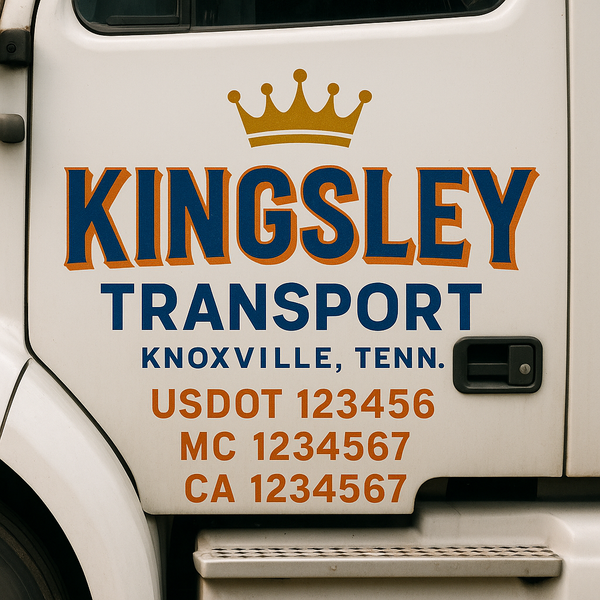 Custom Truck Door Decal Sticker Lettering For Semi-Trucks, Work Trucks, Box Trucks For USDOT Compliance