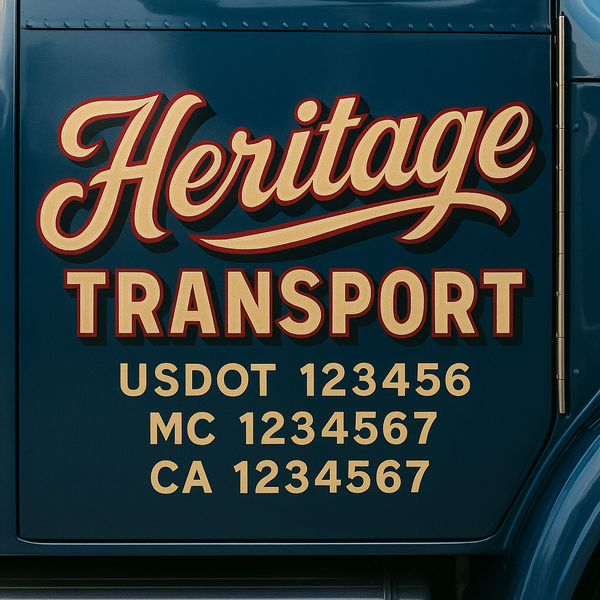 Custom Truck Door Decal Sticker Lettering For Semi-Trucks, Work Trucks, Box Trucks For USDOT Compliance