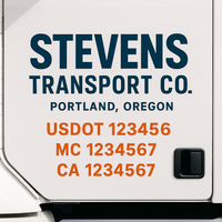 Custom Truck Door Decal Sticker Lettering For Semi-Trucks, Work Trucks, Box Trucks For USDOT Compliance