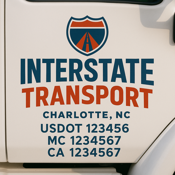 Custom Truck Door Decal Sticker Lettering For Semi-Trucks, Work Trucks, Box Trucks For USDOT Compliance