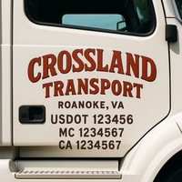 Custom Truck Door Decal Sticker Lettering For Semi-Trucks, Work Trucks, Box Trucks For USDOT Compliance