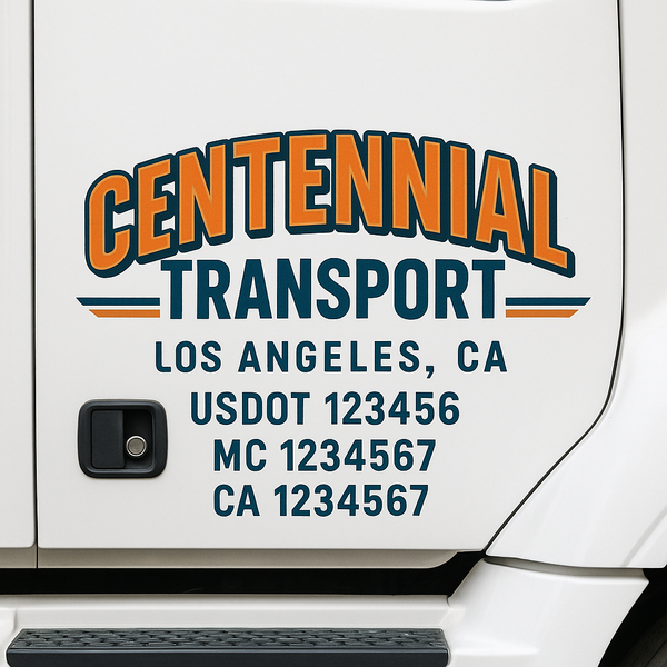 Custom Truck Door Decal Sticker Lettering For Semi-Trucks, Work Trucks, Box Trucks For USDOT Compliance