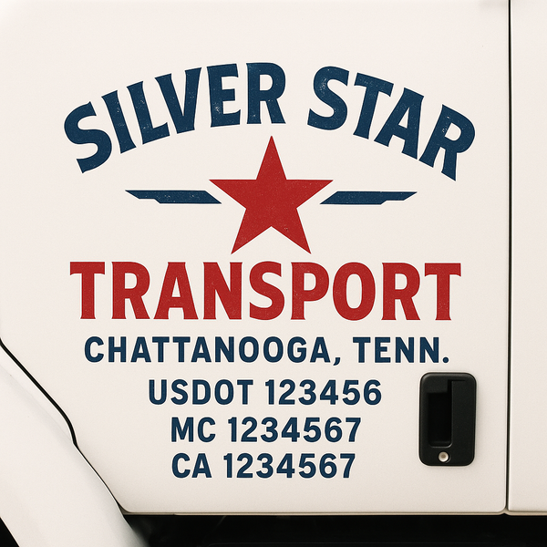 Custom Truck Door Decal Sticker Lettering For Semi-Trucks, Work Trucks, Box Trucks For USDOT Compliance