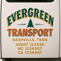 Custom Truck Door Decal Sticker Lettering For Semi-Trucks, Work Trucks, Box Trucks For USDOT Compliance