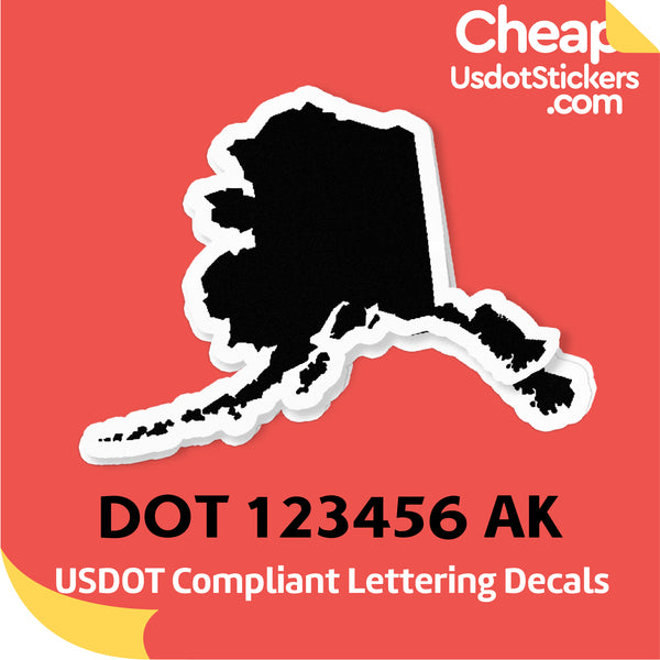 USDOT Number Sticker Decal Alaska (Set of 2)