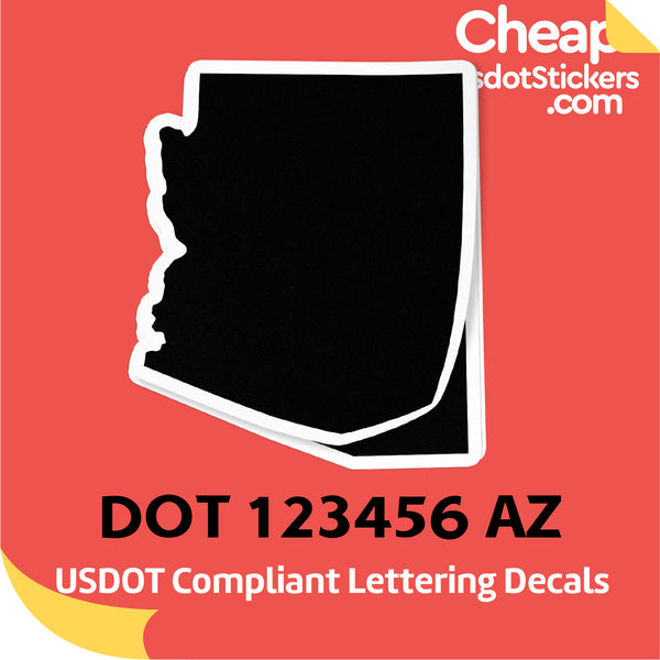 USDOT Number Sticker Decal Arizona (Set of 2)