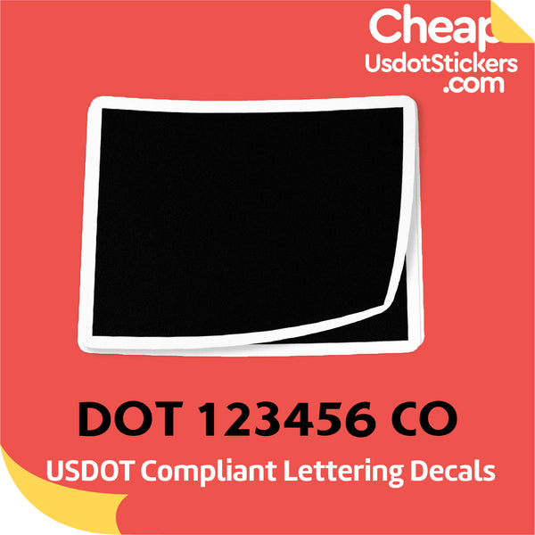 USDOT Number Sticker Decal Colorado (Set of 2)