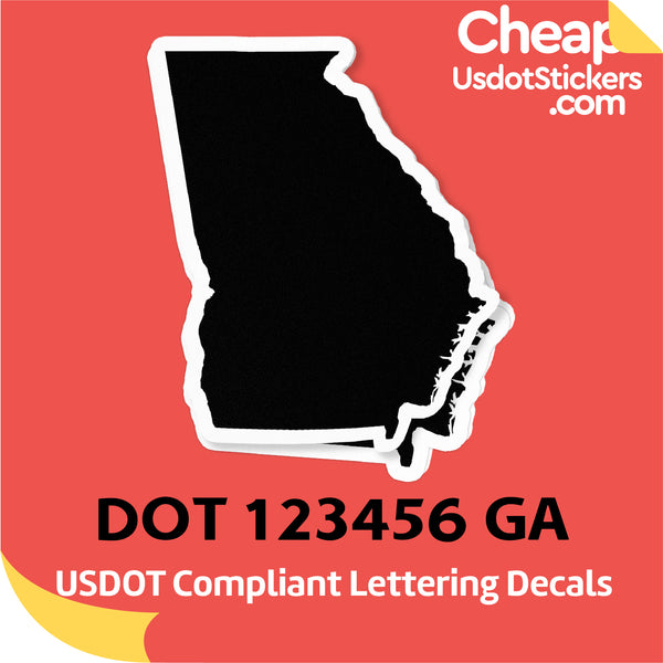 USDOT Number Sticker Decal Georgia (Set of 2)