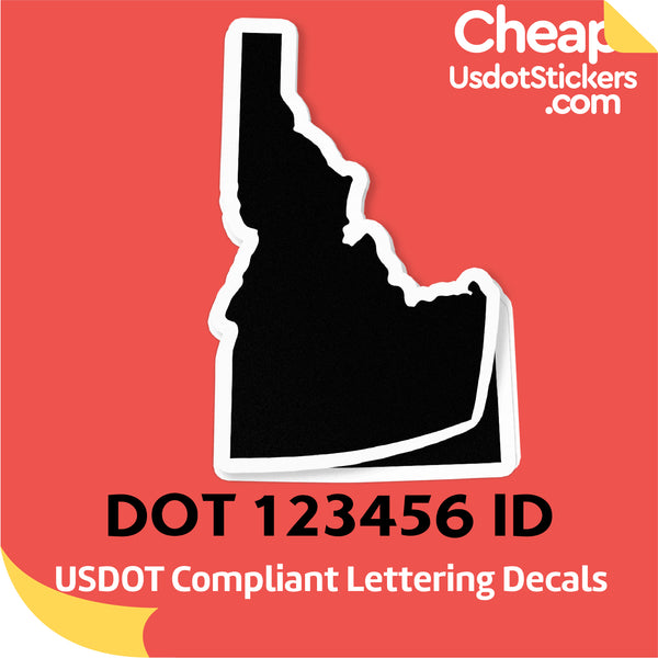 USDOT Number Sticker Decal Idaho (Set of 2)