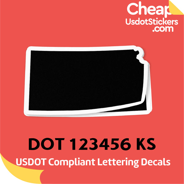 USDOT Number Sticker Decal Kansas (Set of 2)