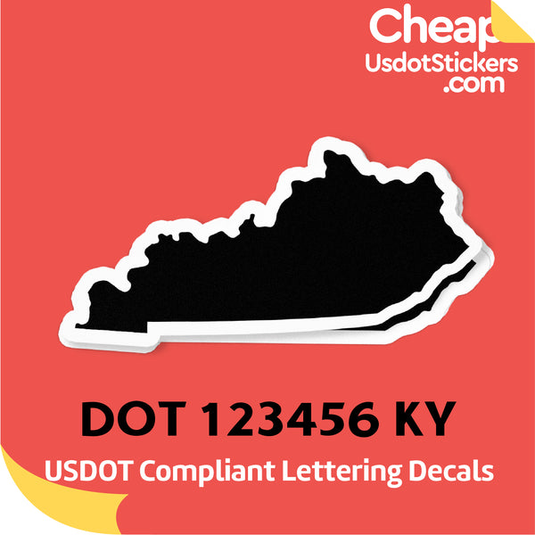 USDOT Number Sticker Decal Kentucky (Set of 2)
