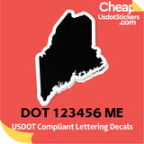 USDOT Number Sticker Decal Maine (Set of 2)