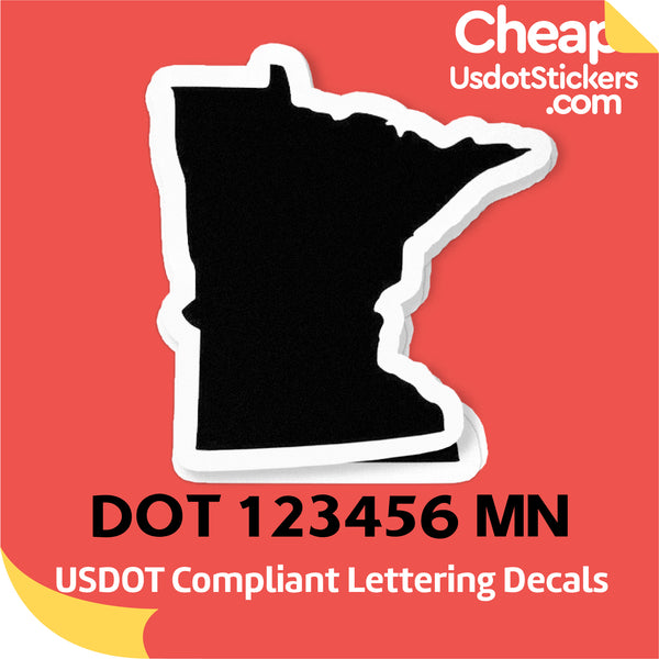 USDOT Number Sticker Decal Minnesota (Set of 2)