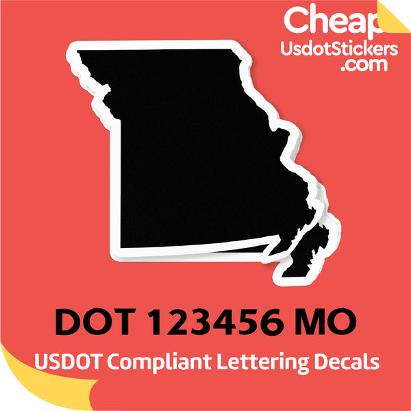 USDOT Number Sticker Decal Missouri (Set of 2)