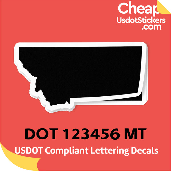 USDOT Number Sticker Decal Montana (Set of 2)