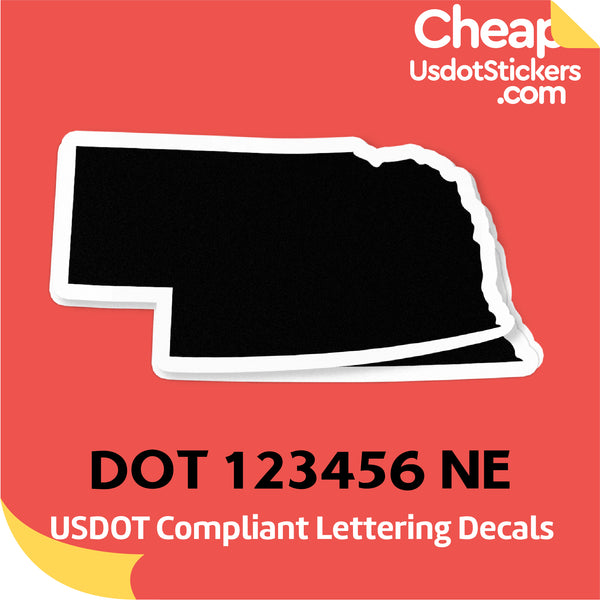 USDOT Number Sticker Decal Nebraska (Set of 2)