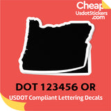 USDOT Number Sticker Decal Oregon (Set of 2)