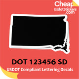 USDOT Number Sticker Decal South Dakota (Set of 2)