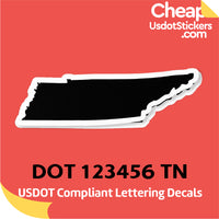 USDOT Number Sticker Decal Tennessee (Set of 2)