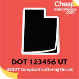 USDOT Number Sticker Decal Utah (Set of 2)