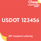 USDOT Number Sticker Decal (Set of 2)